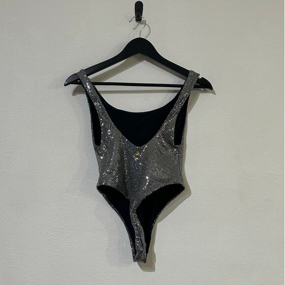 Nookie Beach Silver Sequin One Piece Swimsuit - Picture 8 of 11